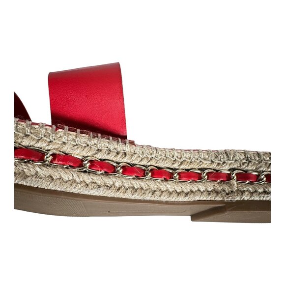 Marc New York Andrew Marc Maggie Red Espadrille Sandal Size 11 - Picture 6 of 9